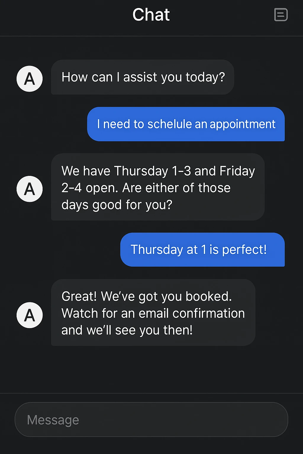 LLM-powered AI assistant conversation example